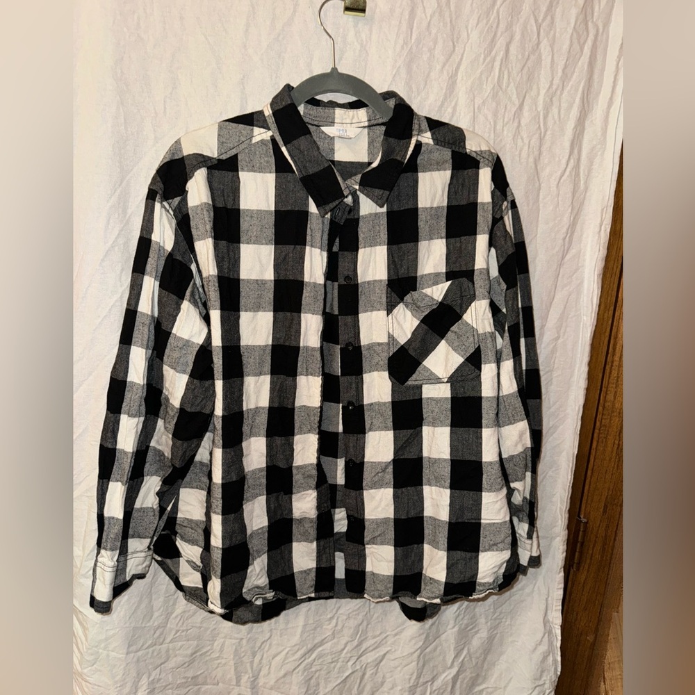 Black and white plaid flannel